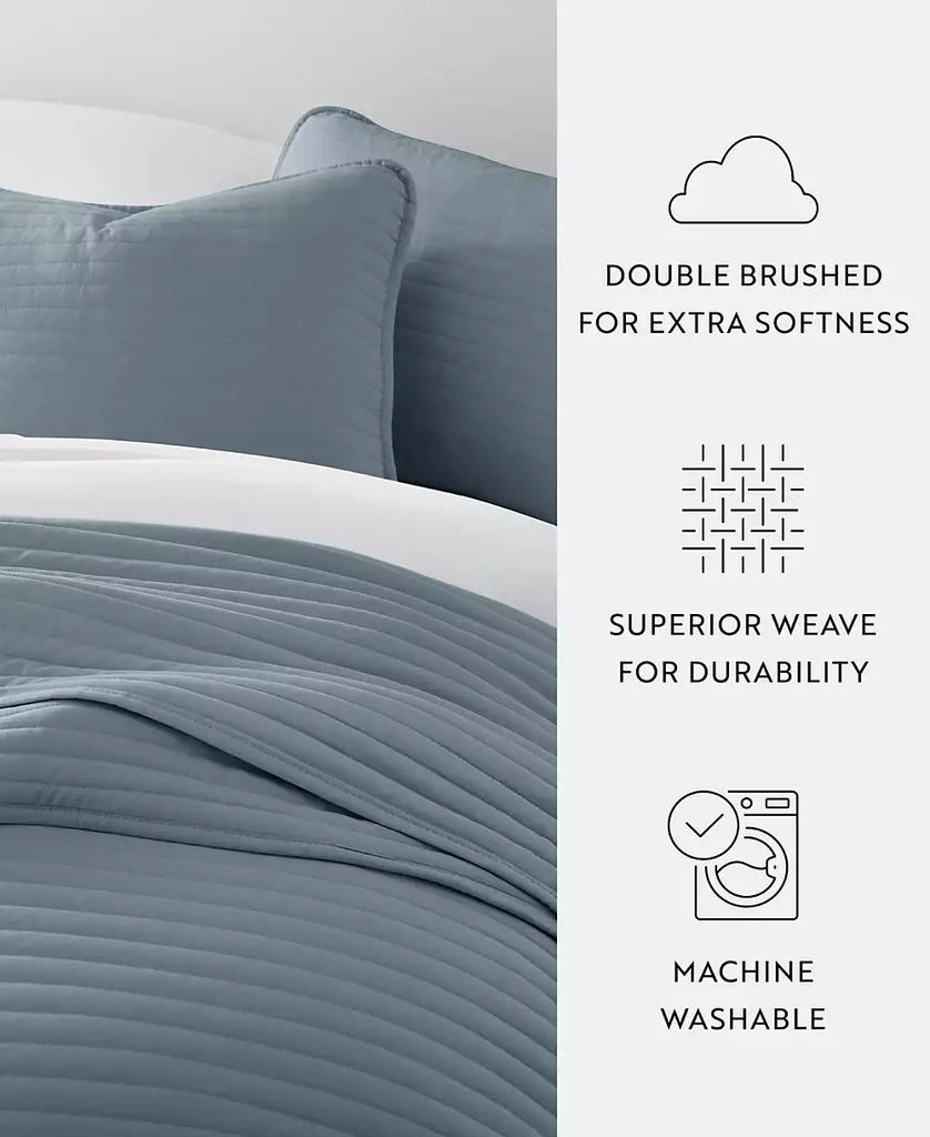IENJOY HOME Stripe Stitch 3-Pc. Quilt Set 11