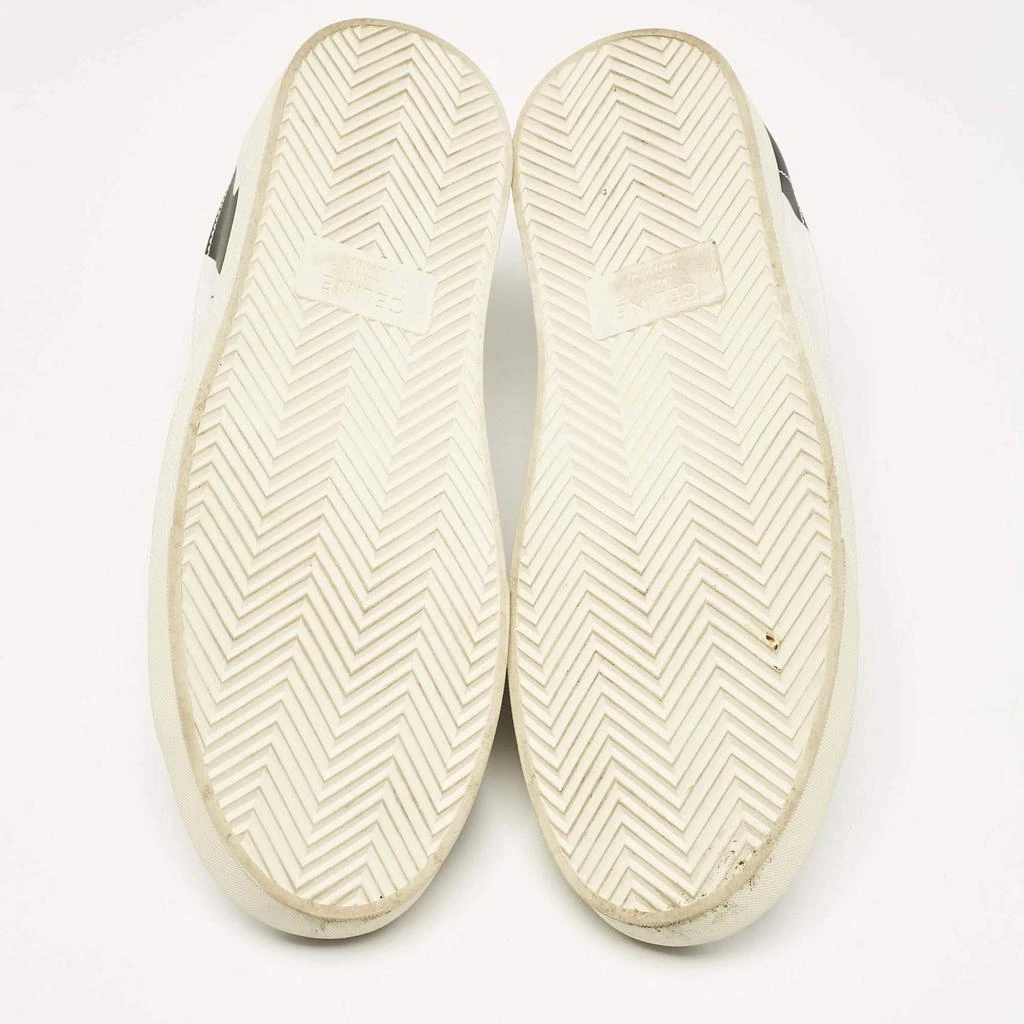 Celine Celine White/Black Print Leather Triomphe Sneakers Size 41 6