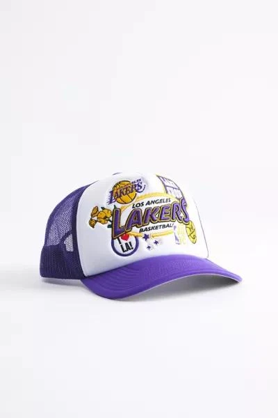 Mitchell & Ness Mitchell & Ness NBA Los Angeles Lakers Patch Trucker Hat 1