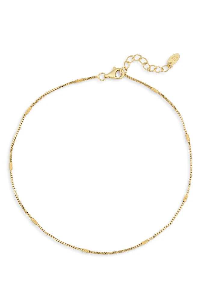 Argento Vivo Sterling Silver Bar Station Anklet