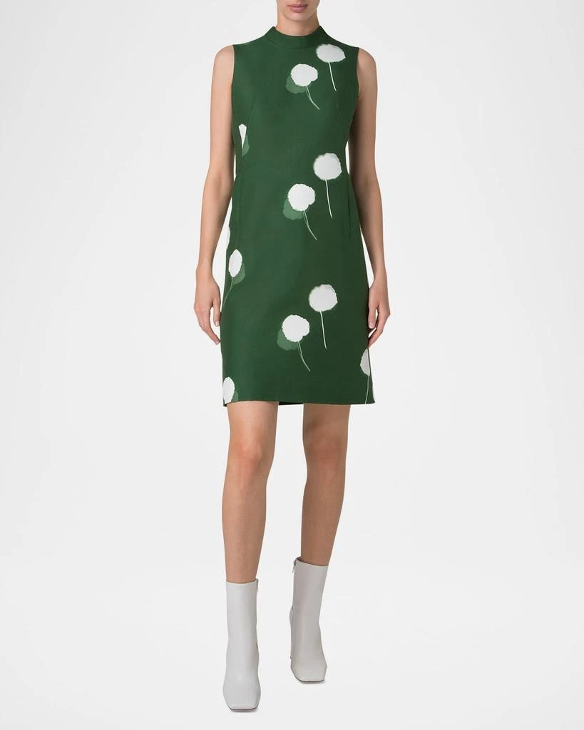 Akris Windflower-Print Sleeveless Cotton-Silk Dress 2