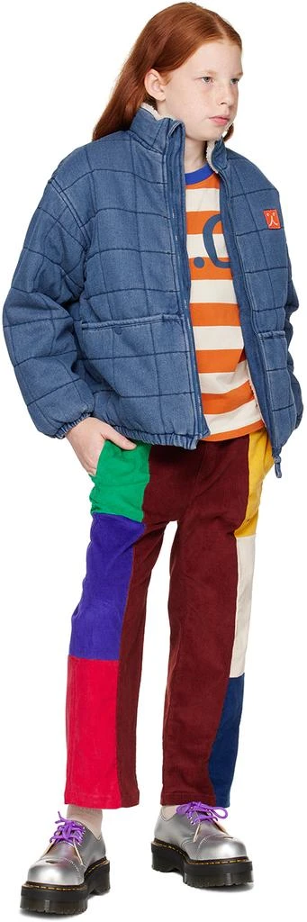 BOBO CHOSES Kids Blue B.C Vintage Quilted Denim Jacket 4