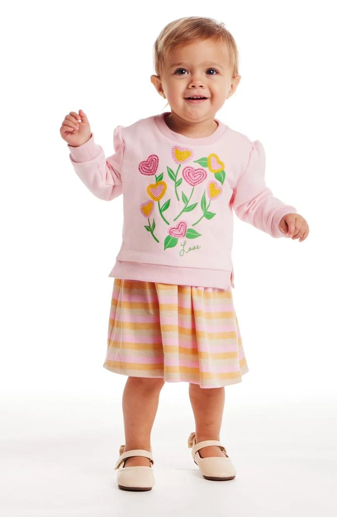 Andy & Evan Flower Twofer Sweatshirt & Dress Set 5