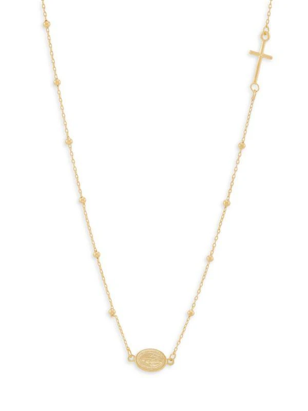 Saks Fifth Avenue 14K Yellow Gold Station Necklace 1