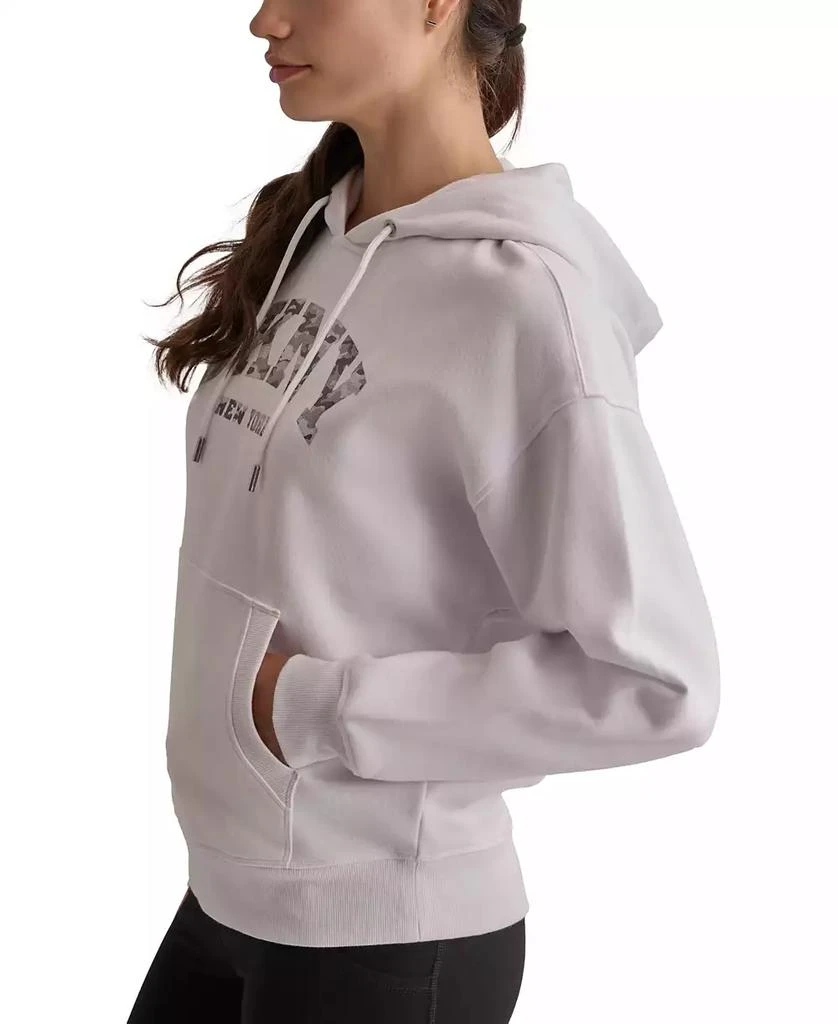 DKNY Sport Women's Varsity Camo Sparkle Logo Fleece Hooded Sweatshirt 3