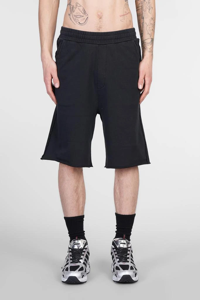 44 Label Group Swaet Shorts In Black Cotton 1
