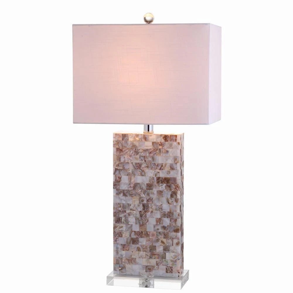 JONATHAN Y Cannon 29" Seashell and Crystal LED Table Lamp 2