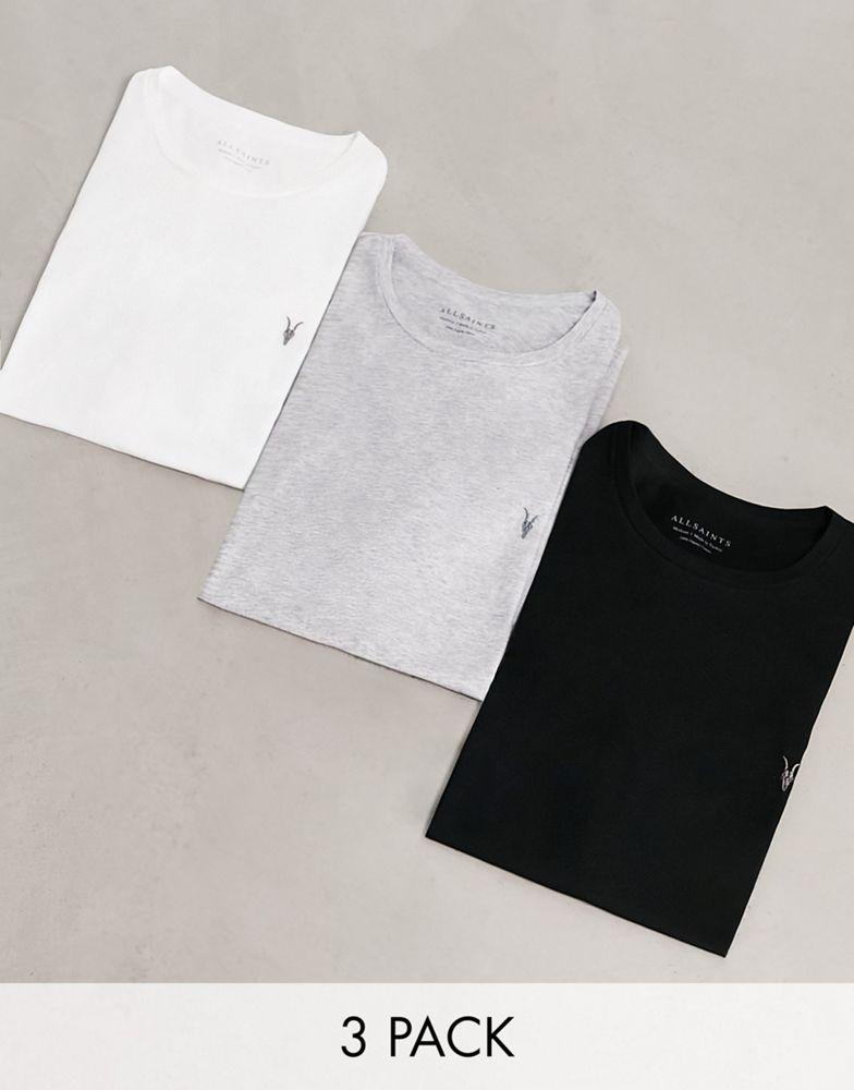 AllSaints AllSaints Tonic 3 pack crew t-shirt in multi