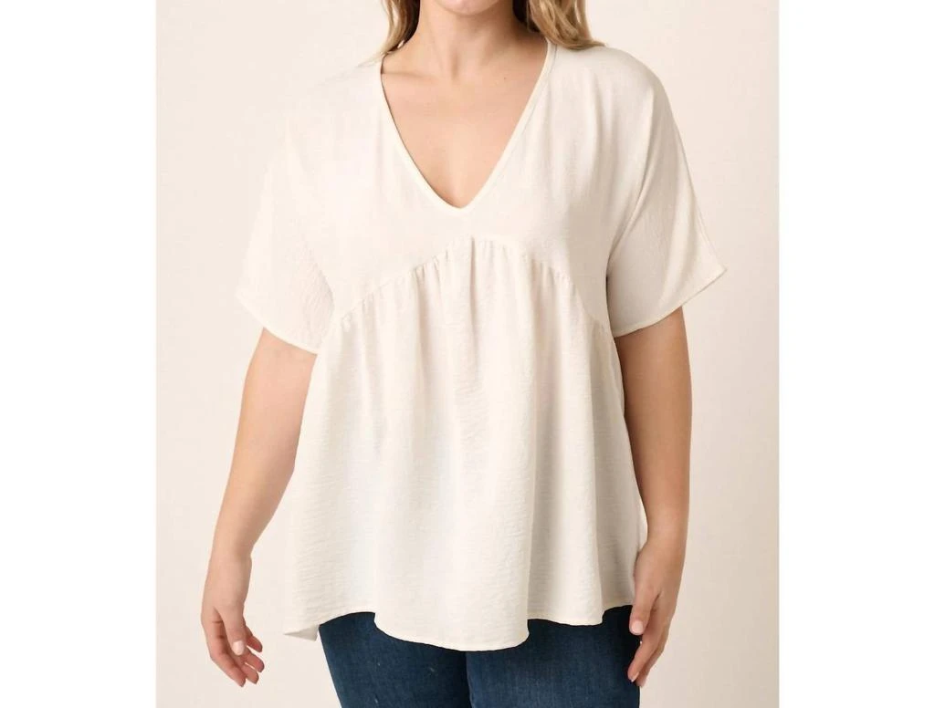 mittoshop Cassie Baby Doll Top In Ivory 1