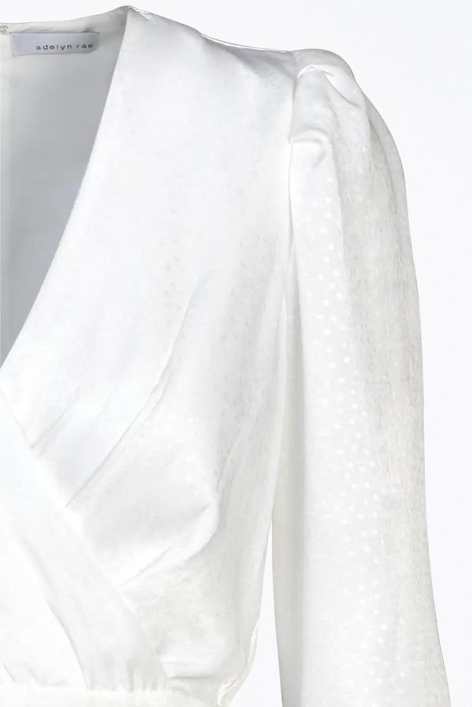 Adelyn Rae Brandy Wrap-Effect Sateen Maxi Dress In White