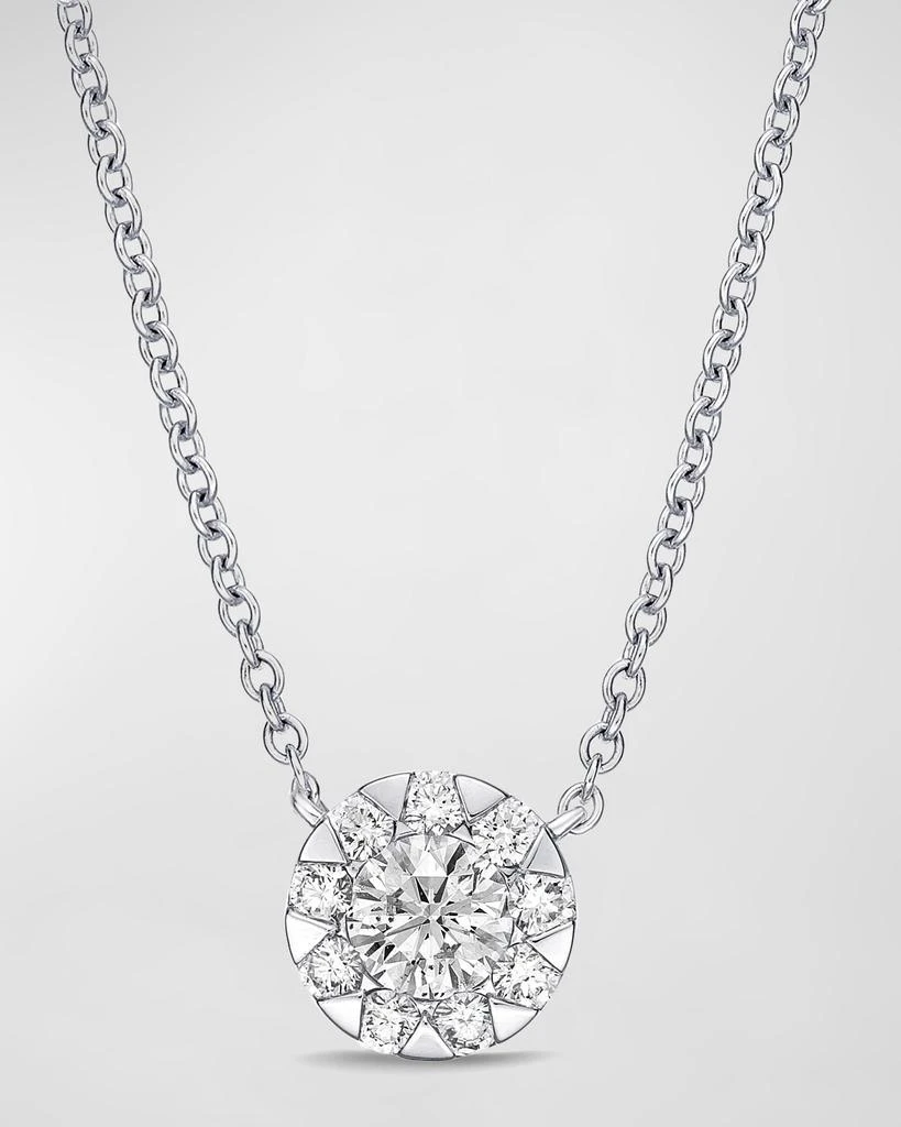 Memoire 18k White Gold Diamond Bouquet Fashion Necklace 1