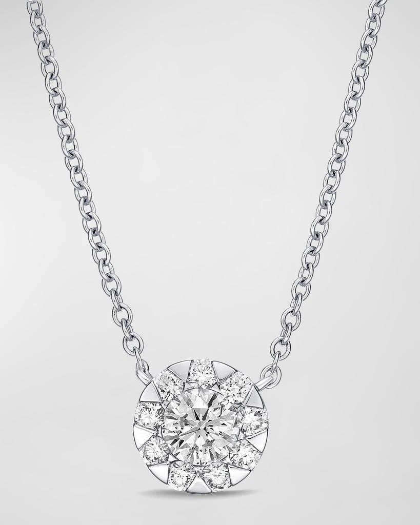 Memoire 18k White Gold Diamond Bouquet Fashion Necklace, 18"L, 0.18tcw 1