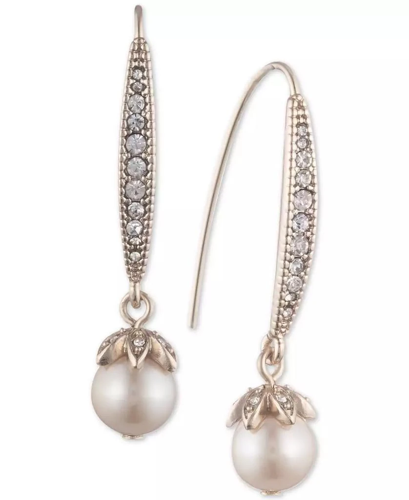MARCHESA Pavé & Imitation Pearl Drop Earrings 1