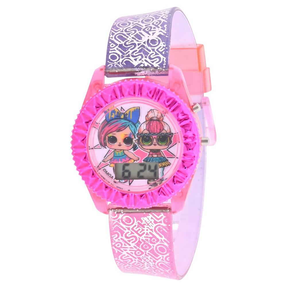 Accutime Girl's MGA Entertainment LOL OMG Surprise Multi-Color Silicone Watch 36mm Set