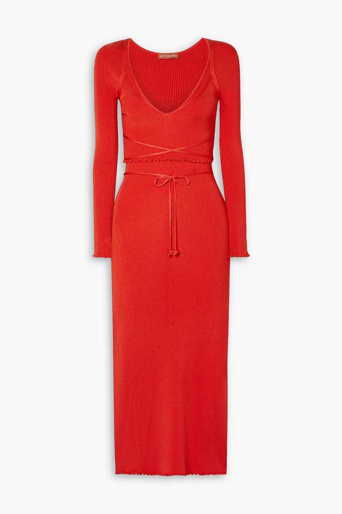 Altuzarra Damali layered ribbed-knit midi dress
