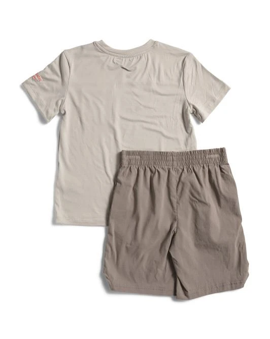 Reebok Big Boys 2pc Pocket Tee And Shorts Set 2