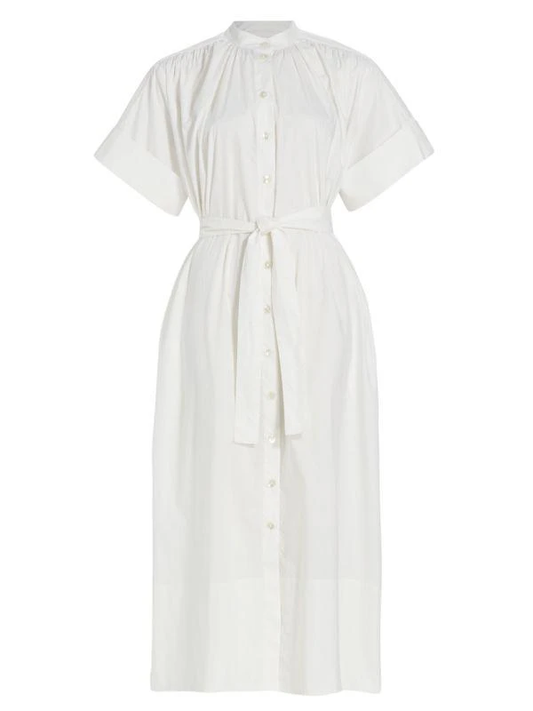 Co Gathered Maxi Shirt Dress 5