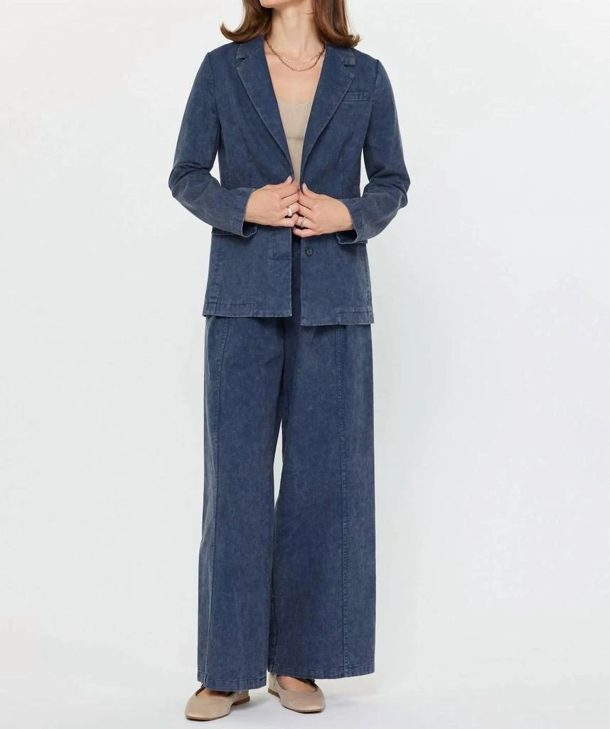 current air Current Air - Cotton Blazer And Wide Pants Set