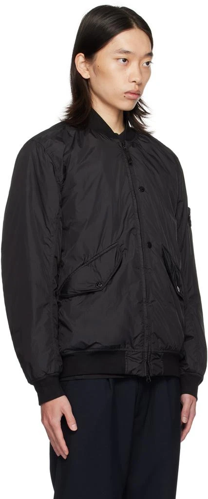 Stone Island Black Wind-Resistant Bomber Jacket 2