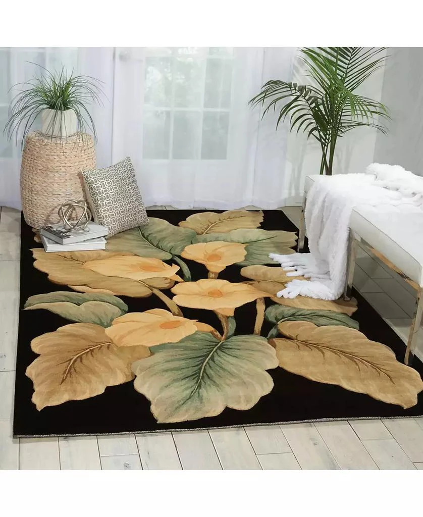 Nourison Tropics TS08 Black 7'6" x 9'6" Area Rug 3