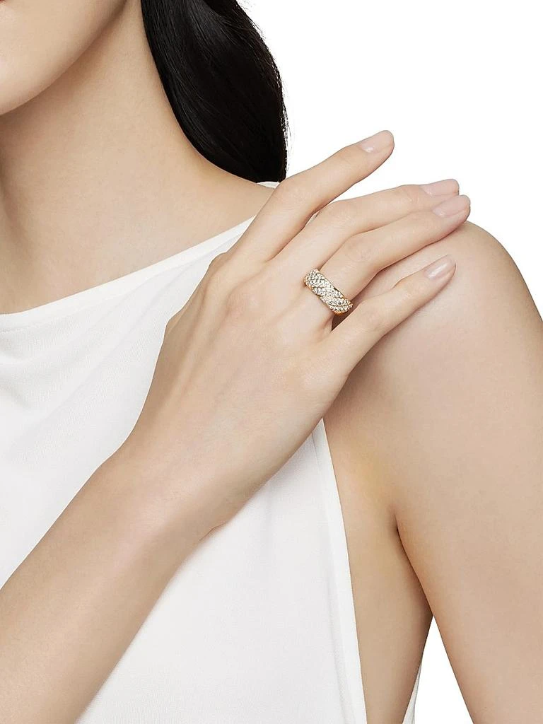 David Yurman Sculpted Cable Band Ring in 18K Yellow Gold 7
