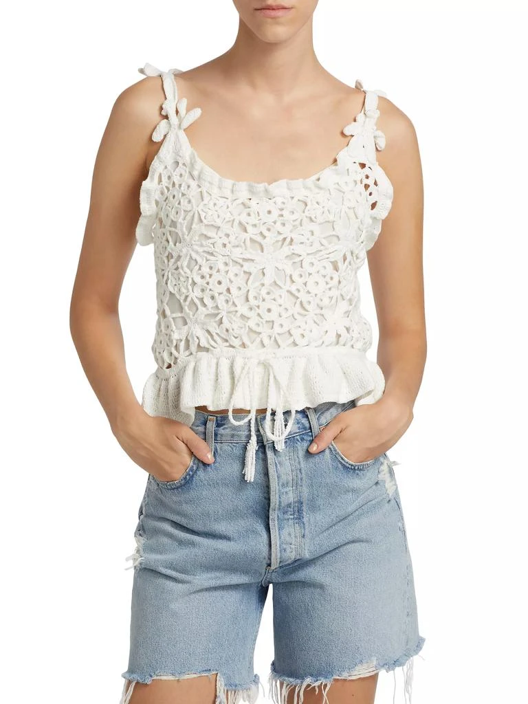 Farm Rio Floral Crochet Top 3