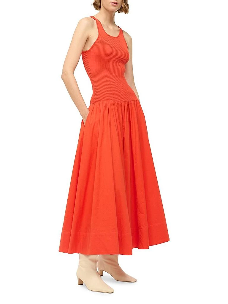STAUD, Yamila Dress in Cayenne, Size Small