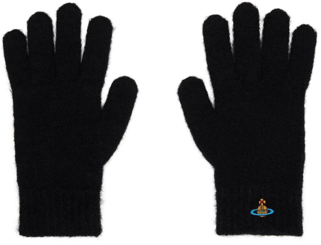 Vivienne Westwood Black Fluffy Gloves 1