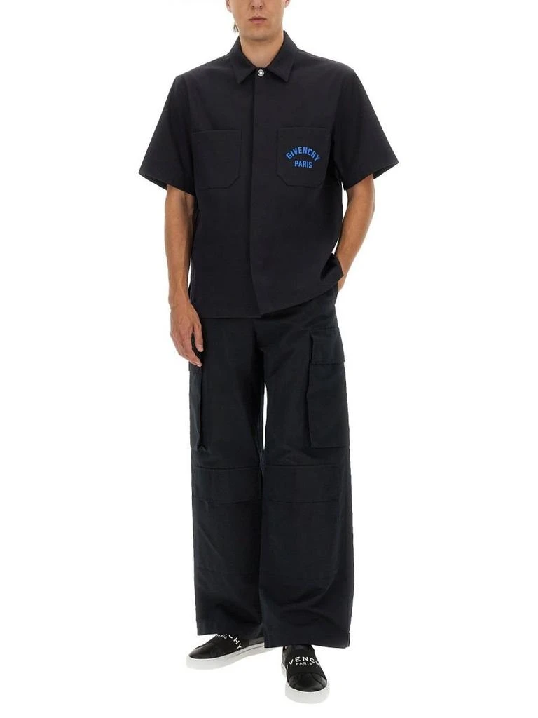 Givenchy Givenchy Paris Signature Embroidered Short-Sleeved Shirt 4