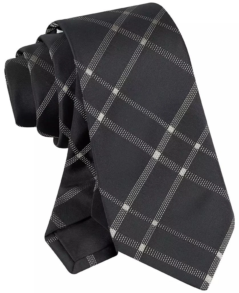 Calvin Klein Men's Stitch Plaid Tie 4