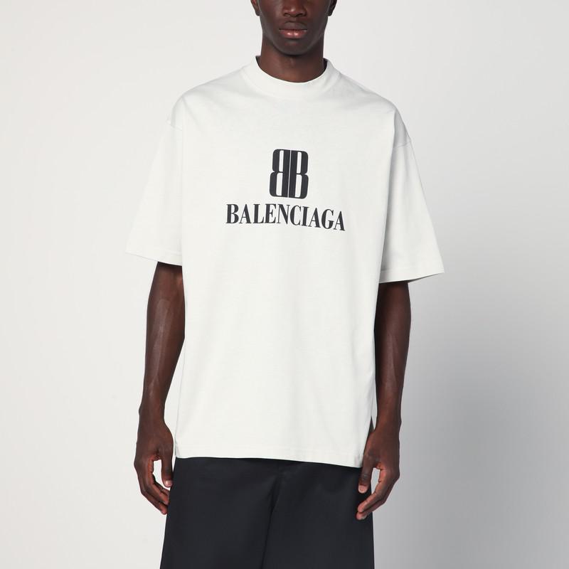 BALENCIAGA ホワイト Tシャツ Balenciaga White Nano BB Medium Fit T-shirt - T-Shirts - BeyondStyle