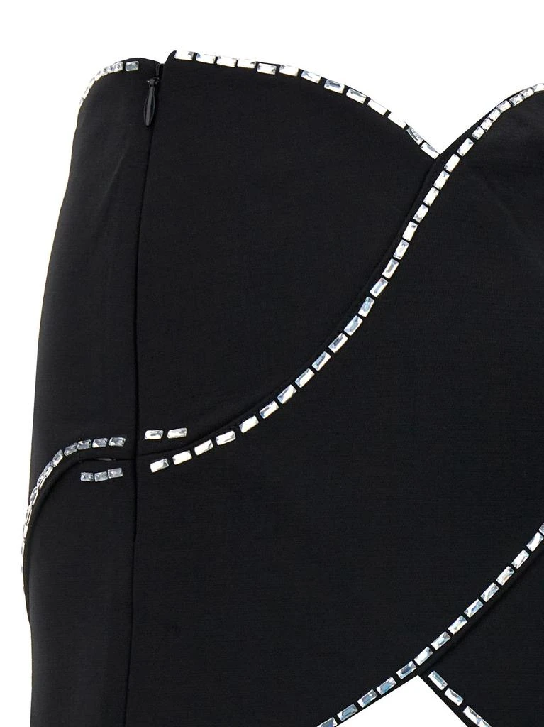 AREA Area Crystal Rope Embellished Mini Skirt 4