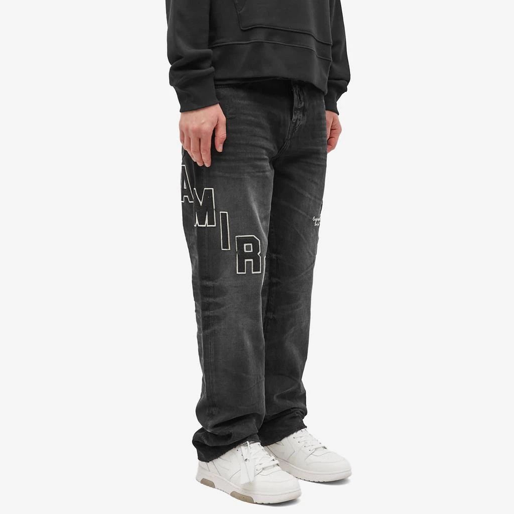AMIRI AMIRI Hockey Logo Straight Jeans 2