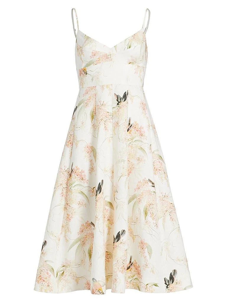 knee length dresses for ladies Sorrento Linen Midi Dress main image 1