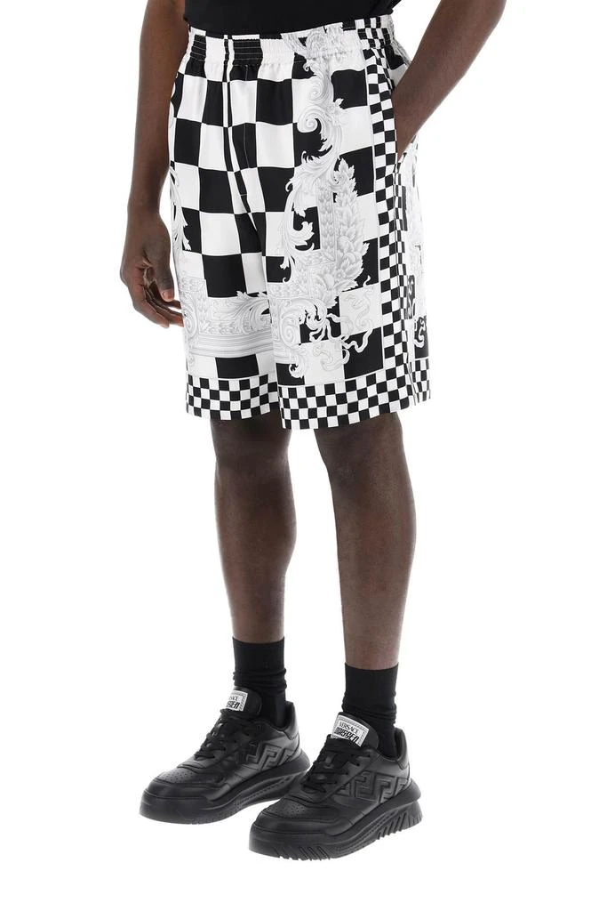 Versace printed silk bermuda shorts set 4