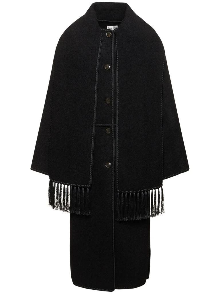 Totême Embroidered Scarf Wool Blend Long Coat 1