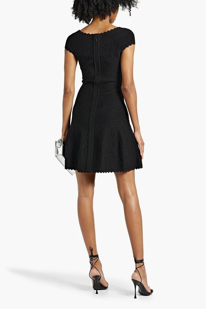 Herve Leger Scalloped jacquard-knit mini dress 3