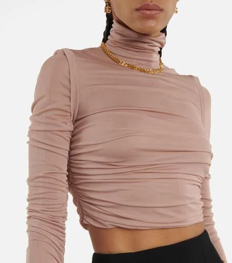 Dolce 
Gabbana Draped jersey mockneck top 4