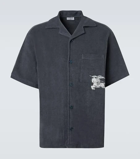 Burberry EKD cotton terry bowling shirt 1