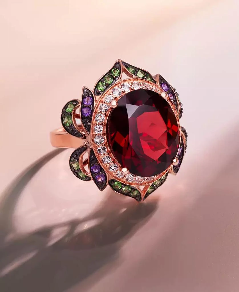 Le Vian Crazy Collection® Garnet (7-5/8 ct. t.w.) and Multi-Stone Round Flower Ring in 14k Rose Gold (Also Available in London Blue Topaz) 5