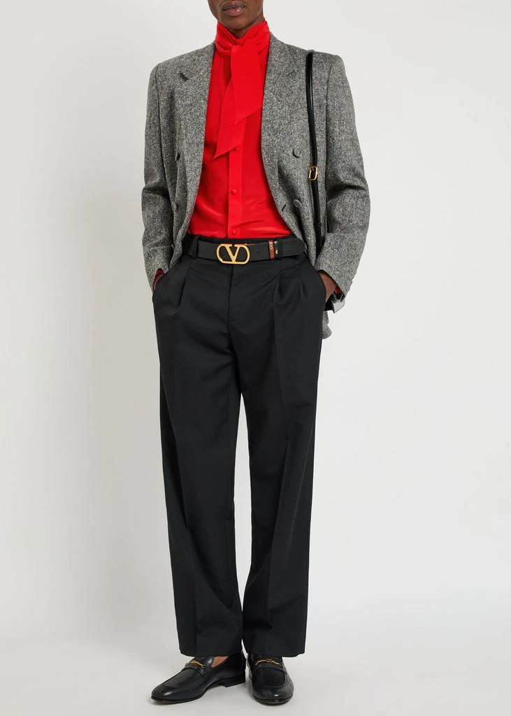 Valentino Tie silk-crepe shirt 4