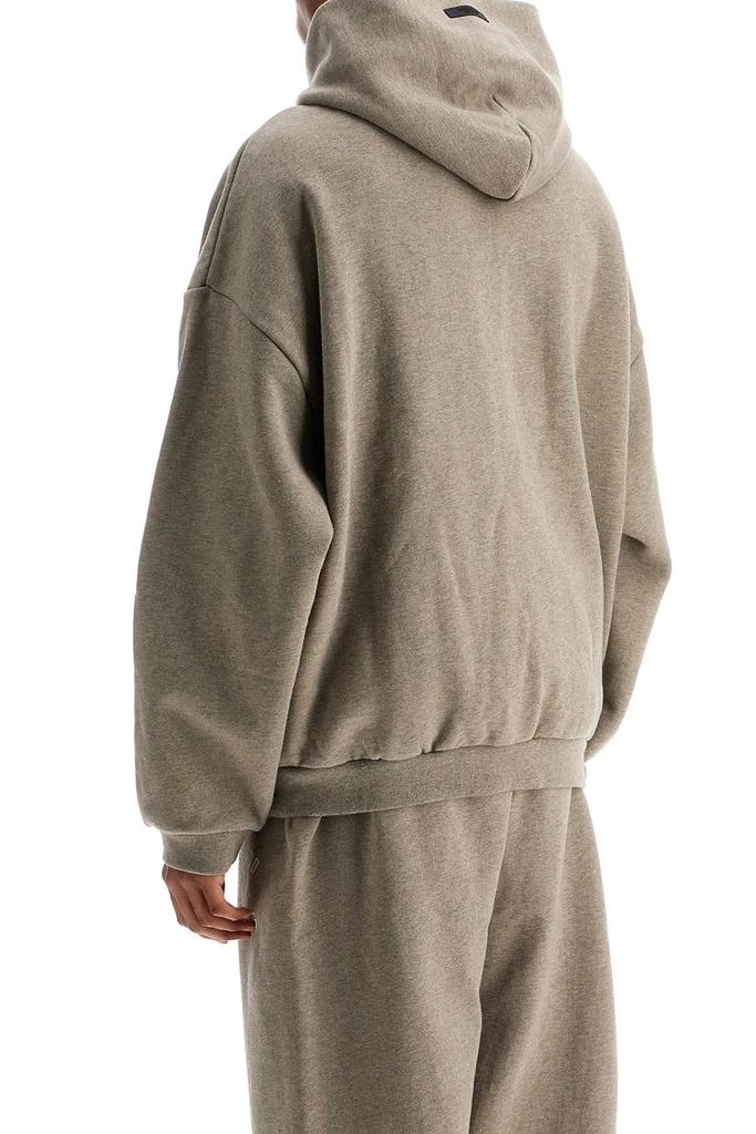 Essentials heather grey cotton zip hoodie 3