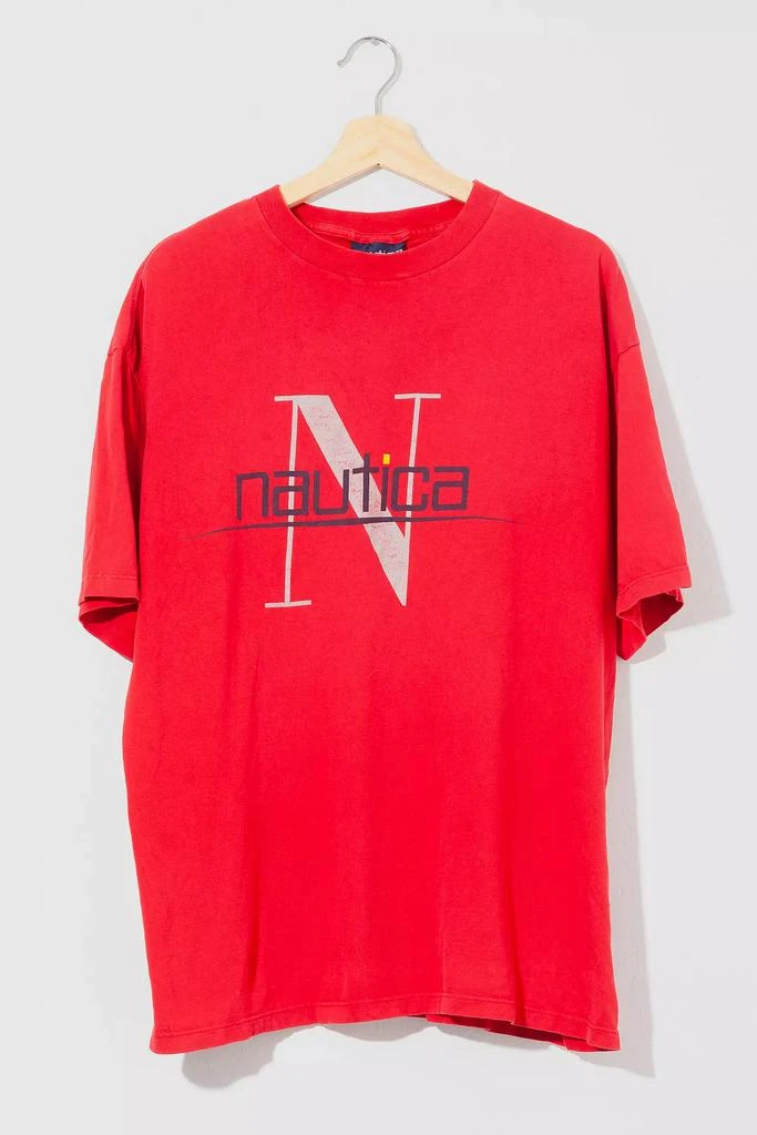 Urban Outfitters Vintage 1990s Nautica Logo Graphic Distressed T-Shirt 1