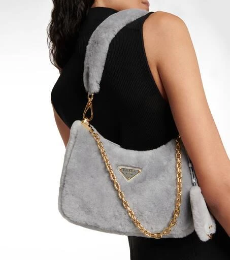 Prada Re-Edition 2005 shearling shoulder bag 2