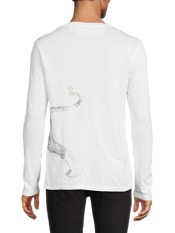 Stefano Ricci Tiger Print Cotton-Blend T-Shirt