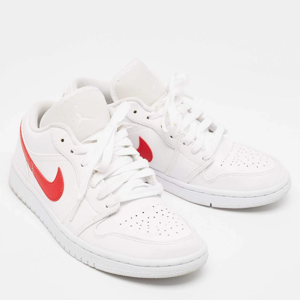 Jordan Air Jordans White/Red Leather Air Jordan 1 White Red Sneakers Size 37.5 4