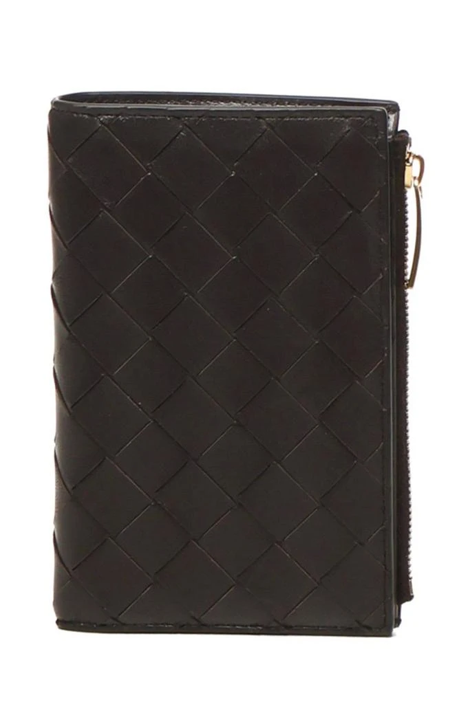 Bottega Veneta Bottega Veneta Medium Intrecciato Bi-Fold Zip Wallet 1