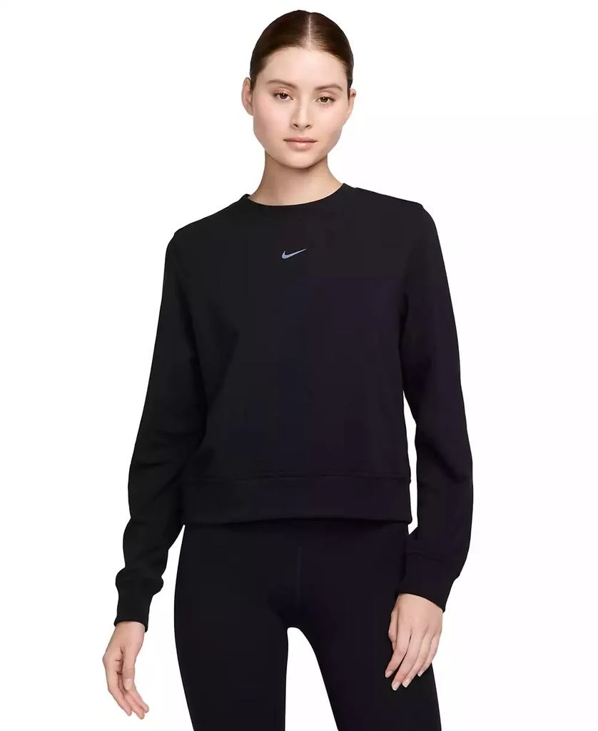 NIKE Women's Dri-FIT One Crewneck French Terry Sweatshirt 1