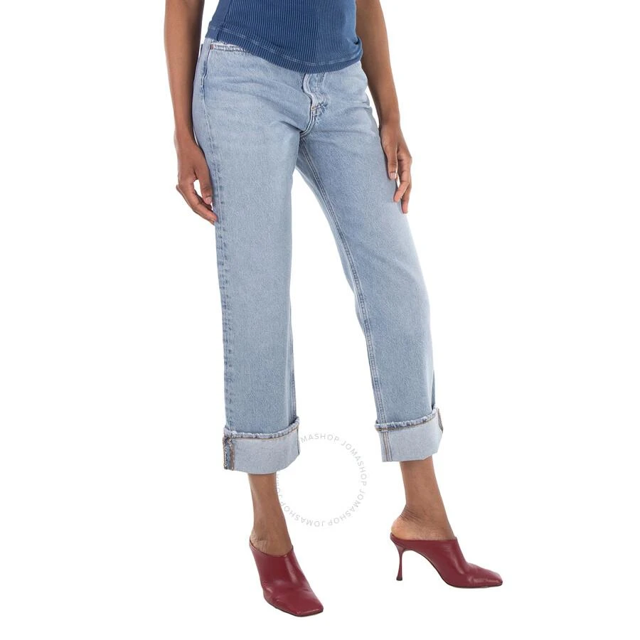 AGOLDE Marbled Fran Low Slung Straight Jeans 2