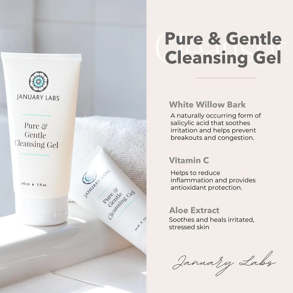January Labs Pure & Gentle Cleansing Gel 3